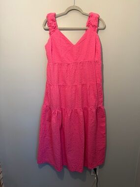 Old Navy Hot Pink Smocked Sundress Maxi